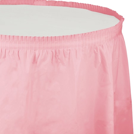 Touch Of Color Classic Pink Plastic Tableskirt, 14', 6PK 010016